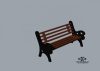 Cast iron bench {2036}