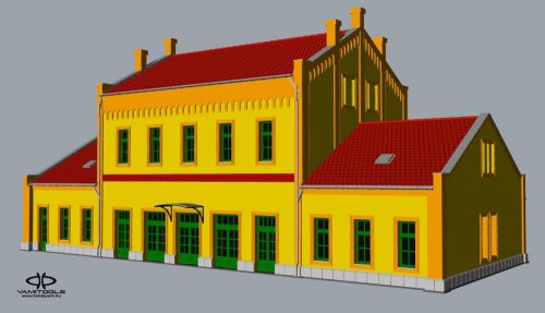 Berettyóújfalu jellegű állomásépület és melléképületei {523A/B/C}