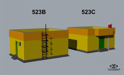 Berettyóújfalu jellegű állomásépület és melléképületei {523A/B/C}