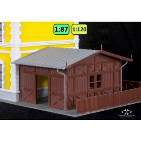 Wood waiting hall to HÉV buildings {518}