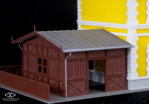 HÉV állomásépületekhez fa várócsarnok {518}