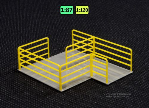 Level crossing pedestrian railing {2080}