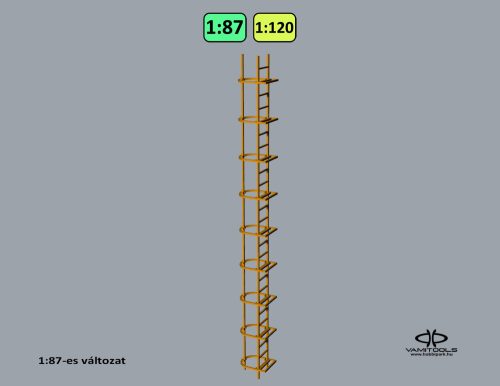 Fixed steel ladder {2342}