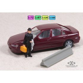 Beton terelőelem, 3m-es, alacsony {2226}