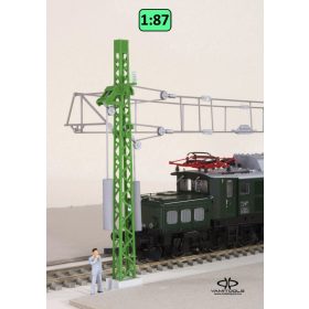 Vezetéktartó oszlop feszítőművel {2254}