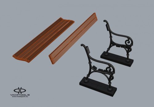 Cast iron bench {2249}