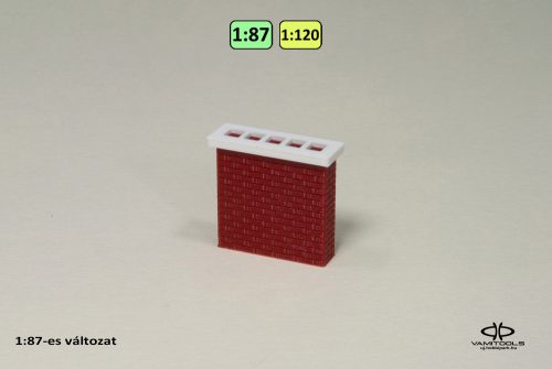 Multi-flue brick chimney {2099}