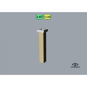 Egykürtős vakolt kémény {2321}