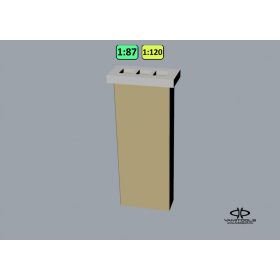 Háromkürtős vakolt kémény {2323}