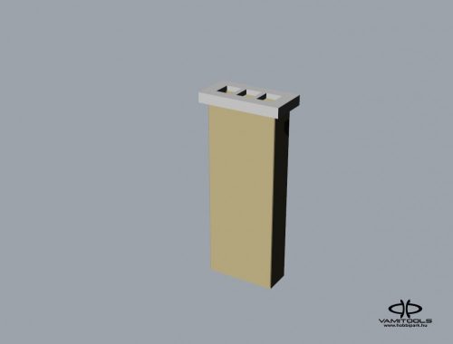 Háromkürtős vakolt kémény {2323}