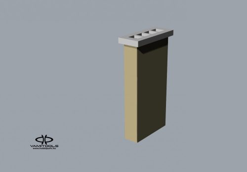 Plastered multi-flue chimney {2324}