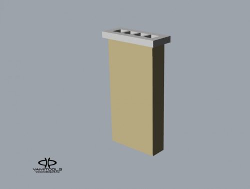 Plastered multi-flue chimney {2324}