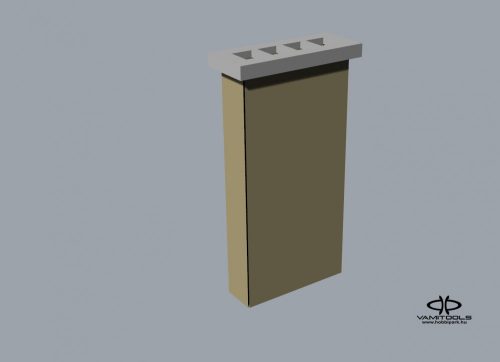 Plastered multi-flue chimney {2324}