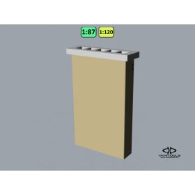 Ötkürtős vakolt kémény {2325}