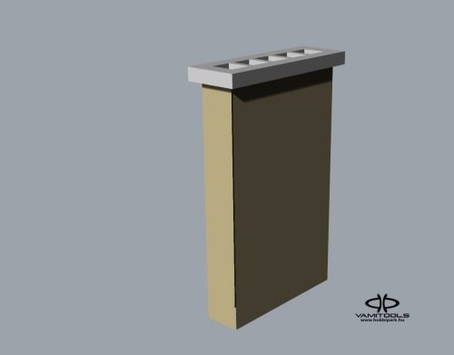 Ötkürtős vakolt kémény {2325}