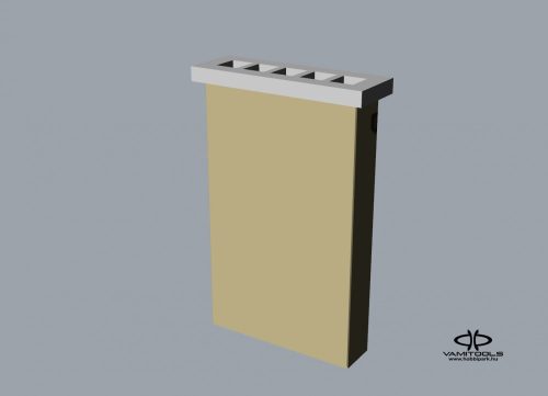 Ötkürtős vakolt kémény {2325}