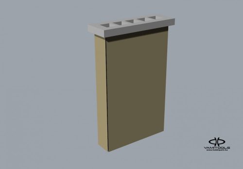 Ötkürtős vakolt kémény {2325}