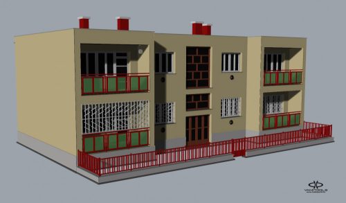 TT 1:120 társasház, TT 1:120 lakóépület, TT 1:120 lakás, TT 1:120 ház, TT 1:120 épület