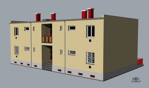 makett társasház, makett lakóépület, makett lakás, makett ház, makett épület, makett családi ház