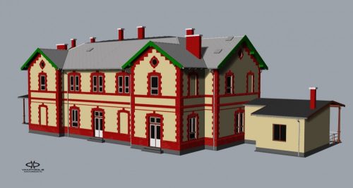 Kisterenye jellegű állomásépület {580}