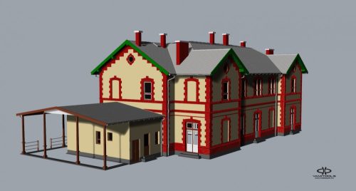 Kisterenye jellegű állomásépület {580}