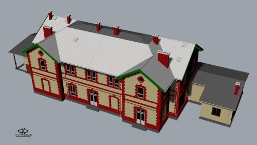 Kisterenye jellegű állomásépület {580}