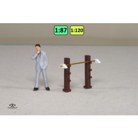 Train wheel wooden chocks {2175}