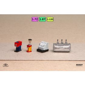 Coffee make, grinders, cash register {2061}