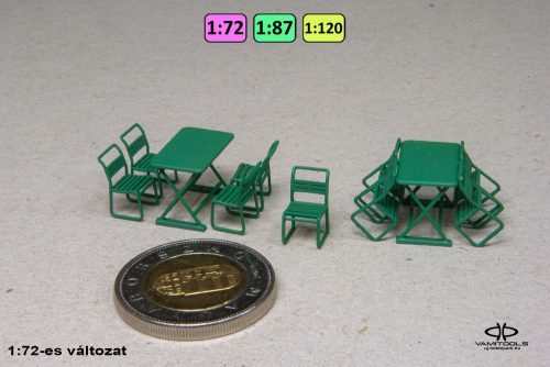 Retró szék és asztal {2437A/B}