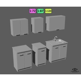 Kitchen furniture, sink {2474A-F}