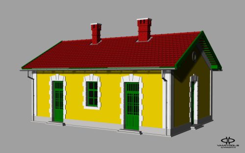 Homokszentgyörgy jellegű állomásépület {708}