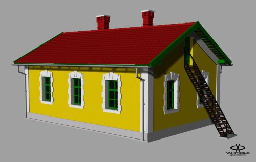 Homokszentgyörgy jellegű állomásépület {708}