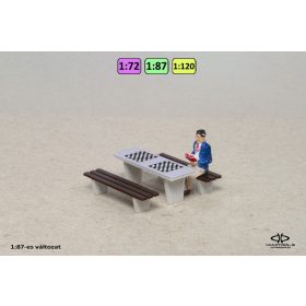 Sakkasztal padokkal {2498}