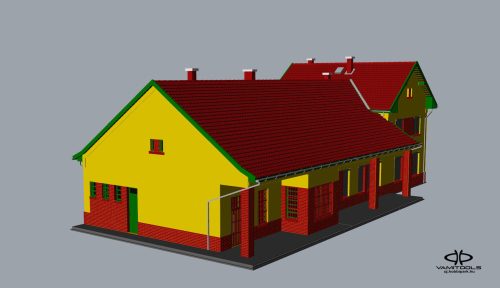 Kecskemét-Máriaváros jellegű állomásépület {718}