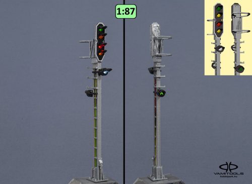 Railway signal GYRY+W+G {2597}