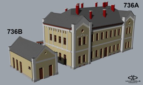 Railway station like Karcag {736A/B}