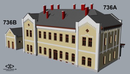 Railway station like Karcag {736A/B}