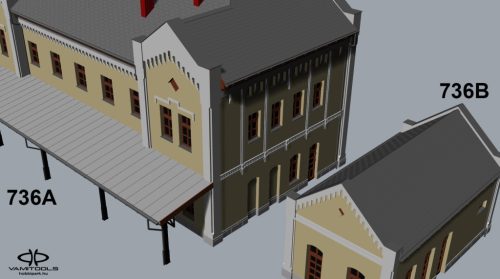 Railway station like Karcag {736A/B}